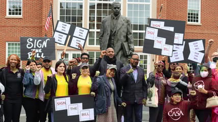 Supporters of a bill to study reparations for slavery urge Maryland Gov. Moore to sign the measure